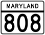 Maryland Route 808 marker