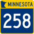 Trunk Highway 258 marker