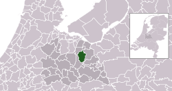 Highlighted position of Soest in a municipal map of Utrecht