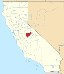 State map highlighting Mariposa County