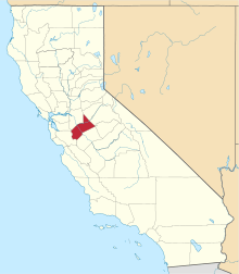 State map highlighting Stanislaus County