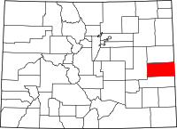 State map highlighting Cheyenne County