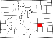 State map highlighting Crowley County