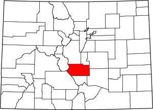 State map highlighting Fremont County