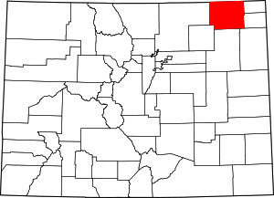 State map highlighting Logan County