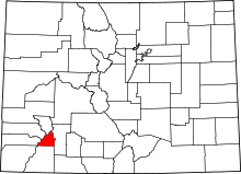 State map highlighting San Juan County