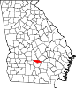 State map highlighting Ben Hill County