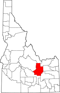 State map highlighting Butte County