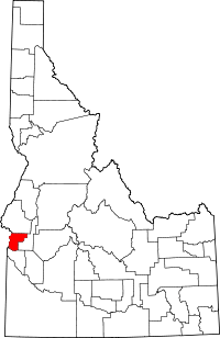 State map highlighting Payette County