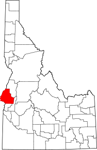 State map highlighting Washington County