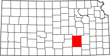 State map highlighting Butler County