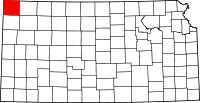 State map highlighting Cheyenne County