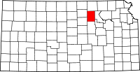 State map highlighting Clay County