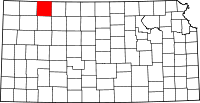 Map of Kansas highlighting Decatur County