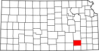 State map highlighting Elk County