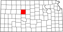 State map highlighting Ellis County