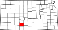 State map highlighting Kiowa County