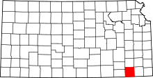 State map highlighting Montgomery County