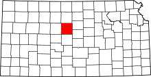 State map highlighting Russell County