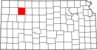 State map highlighting Sheridan County