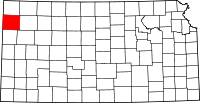 State map highlighting Sherman County