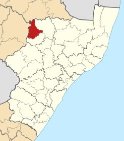 Location in KwaZulu-Natal