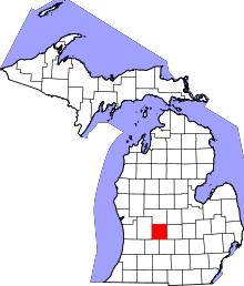 State map highlighting Ionia County