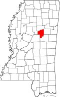 State map highlighting Choctaw County