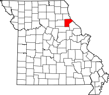 A state map highlighting Ralls County in the northeastern part of the state.