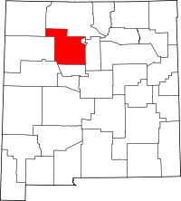 State map highlighting Sandoval County