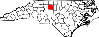 State map highlighting Guilford County