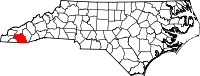 State map highlighting Macon County