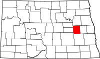 State map highlighting Griggs County