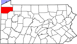 State map highlighting Crawford County