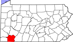 State map highlighting Fayette County