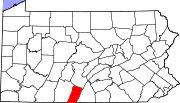 State map highlighting Fulton County