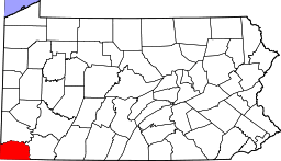 State map highlighting Greene County