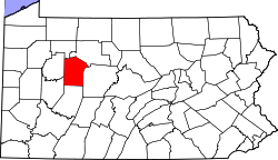 State map highlighting Jefferson County