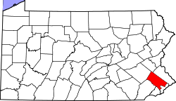 State map highlighting Montgomery County