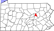 State map highlighting Montour County