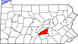 State map highlighting Perry County