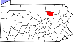 State map highlighting Sullivan County