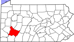 State map highlighting Westmoreland County