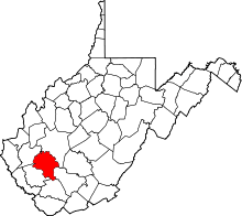 State map highlighting Boone County