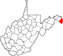 State map highlighting Jefferson County