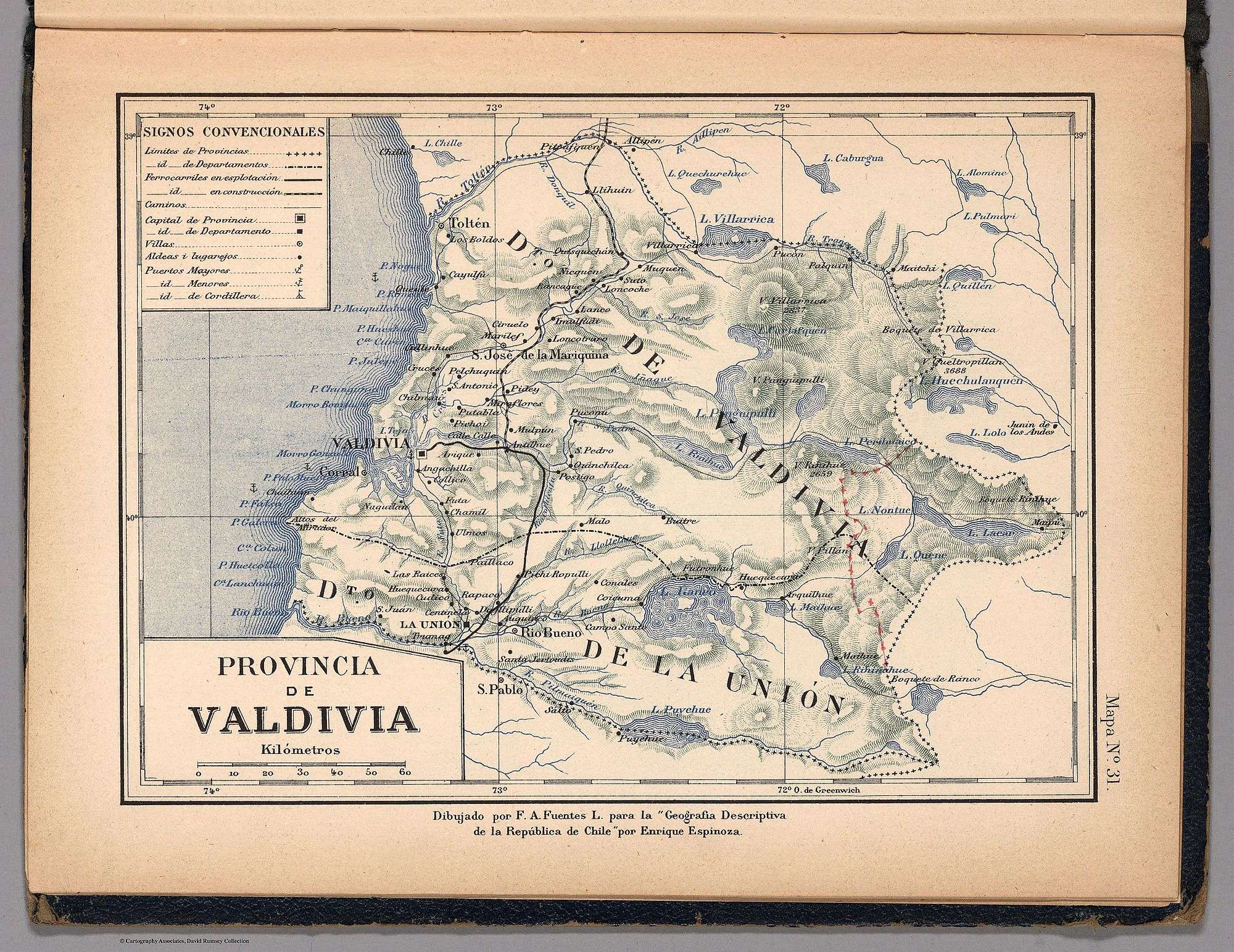 Cruces River in a map of 1903