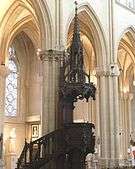 Pulpit inside the Église Saint-Vincent-de-Paul