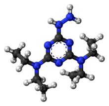 Ball-and-stick model of the meladrazine molecule