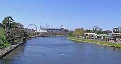 The Yarra river passing through trees