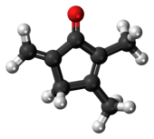 Ball-and-stick model of the methylenomycin B molecule